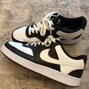 Women's Black and White Sneakers